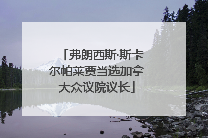 弗朗西斯·斯卡尔帕莱贾当选加拿大众议院议长