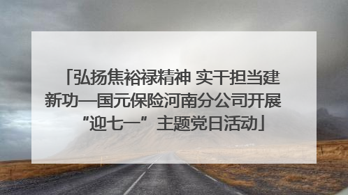 弘扬焦裕禄精神 实干担当建新功—国元保险河南分公司开展“迎七一”主题党日活动