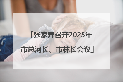 张家界召开2025年市总河长、市林长会议