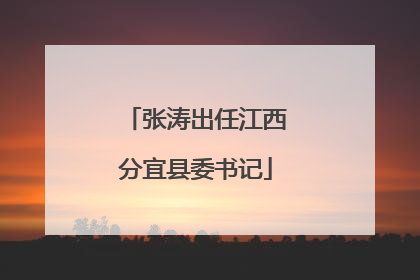 张涛出任江西分宜县委书记
