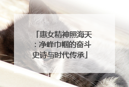 惠女精神照海天：净峰巾帼的奋斗史诗与时代传承