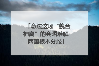 意法这场“貌合神离”的会晤难解两国根本分歧