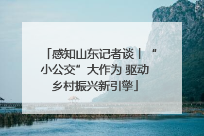 感知山东记者谈丨“小公交”大作为 驱动乡村振兴新引擎