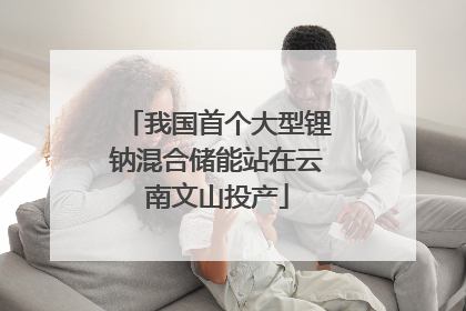 我国首个大型锂钠混合储能站在云南文山投产