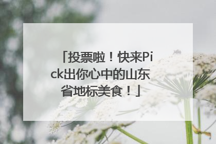 投票啦！快来Pick出你心中的山东省地标美食！