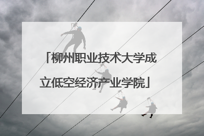 柳州职业技术大学成立低空经济产业学院