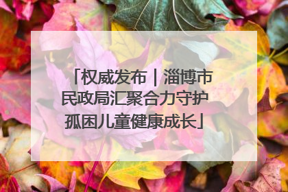 权威发布｜淄博市民政局汇聚合力守护孤困儿童健康成长