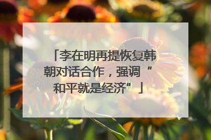 李在明再提恢复韩朝对话合作，强调“和平就是经济”