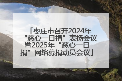 枣庄市召开2024年“慈心一日捐”表扬会议暨2025年“慈心一日捐”网络募捐动员会议