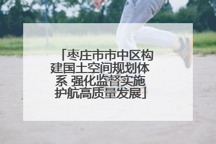枣庄市市中区构建国土空间规划体系 强化监督实施护航高质量发展