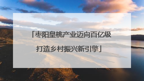 枣阳皇桃产业迈向百亿级 打造乡村振兴新引擎