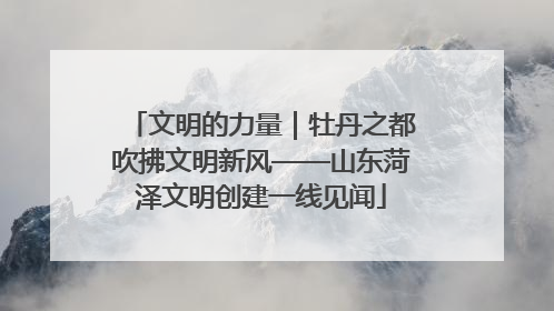 文明的力量｜牡丹之都吹拂文明新风——山东菏泽文明创建一线见闻