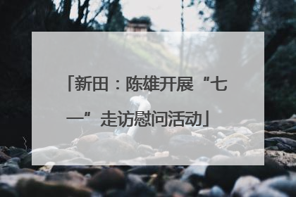 新田：陈雄开展“七一”走访慰问活动