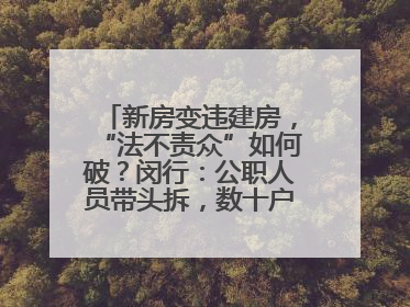 新房变违建房，“法不责众”如何破？闵行：公职人员带头拆，数十户违建清零