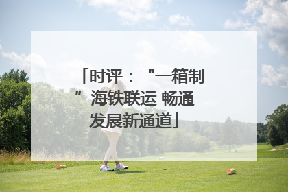 时评：“一箱制”海铁联运 畅通发展新通道