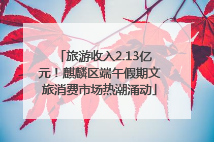 旅游收入2.13亿元！麒麟区端午假期文旅消费市场热潮涌动