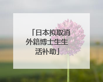 日本拟取消外籍博士生生活补助