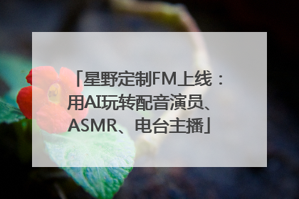 星野定制FM上线：用AI玩转配音演员、ASMR、电台主播