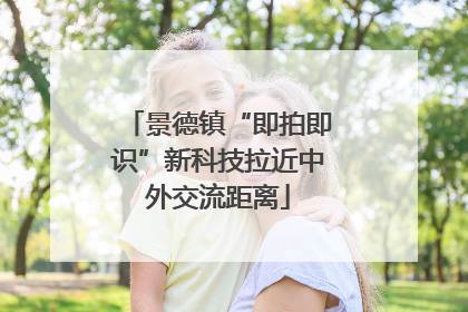 景德镇“即拍即识”新科技拉近中外交流距离