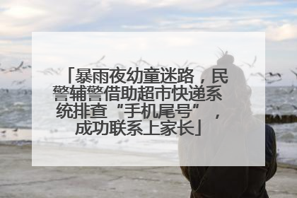 暴雨夜幼童迷路，民警辅警借助超市快递系统排查“手机尾号”，成功联系上家长
