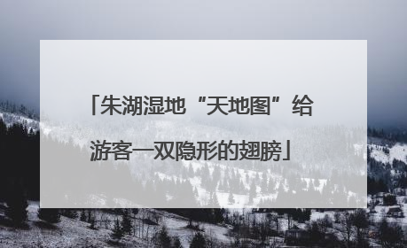 朱湖湿地“天地图”给游客一双隐形的翅膀