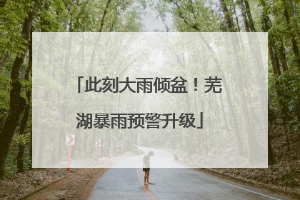 此刻大雨倾盆！芜湖暴雨预警升级