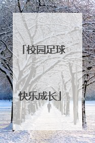 校园足球 快乐成长
