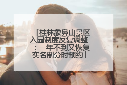 桂林象鼻山景区入园制度反复调整：一年不到又恢复实名制分时预约