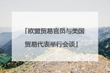 欧盟贸易官员与美国贸易代表举行会谈
