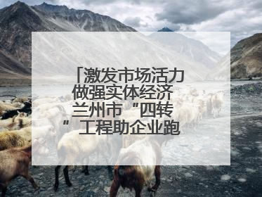 激发市场活力 做强实体经济 兰州市“四转”工程助企业跑出升级加速度