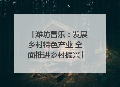 潍坊昌乐：发展乡村特色产业 全面推进乡村振兴