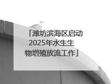 潍坊滨海区启动2025年水生生物增殖放流工作
