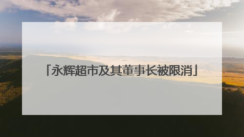 永辉超市及其董事长被限消