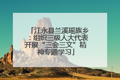 江永县兰溪瑶族乡：组织三级人大代表开展“三会三文”精神专题学习