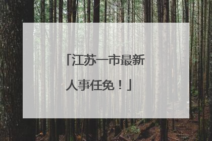 江苏一市最新人事任免!