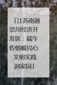 江苏南通崇川经济开发区：端午传情暖民心 文明实践润家园