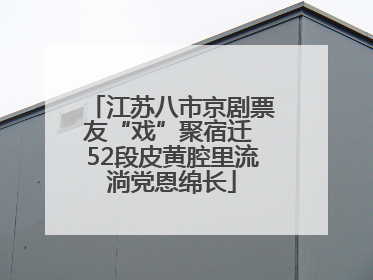 江苏八市京剧票友“戏”聚宿迁 52段皮黄腔里流淌党恩绵长