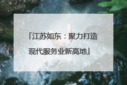 江苏如东：聚力打造现代服务业新高地