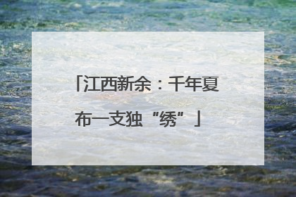 江西新余：千年夏布一支独“绣”