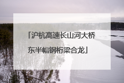 沪杭高速长山河大桥东半幅钢桁梁合龙