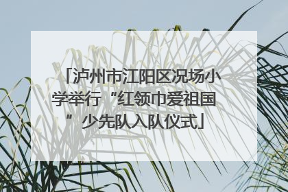 泸州市江阳区况场小学举行“红领巾爱祖国”少先队入队仪式