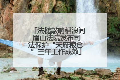 法槌敲响稻浪间 眉山法院发布司法保护“天府粮仓”三年工作成效