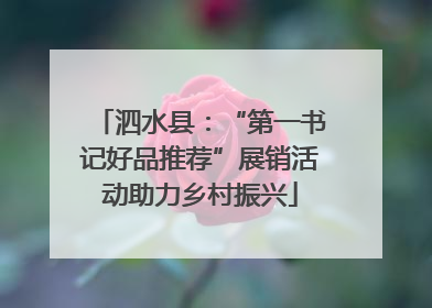 泗水县：“第一书记好品推荐”展销活动助力乡村振兴