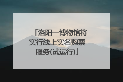 洛阳一博物馆将实行线上实名购票服务(试运行)