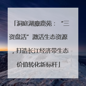 洞庭湖麋鹿苑：“三资盘活”激活生态资源，打造长江经济带生态价值转化新标杆