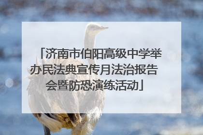 济南市伯阳高级中学举办民法典宣传月法治报告会暨防恐演练活动