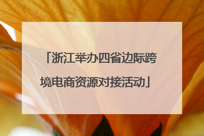 浙江举办四省边际跨境电商资源对接活动