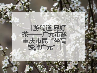 游蜀道·品好茶——广元市邀重庆市民“坐高铁游广元”