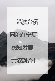港澳台侨同胞在宁夏感知发展 共叙融合