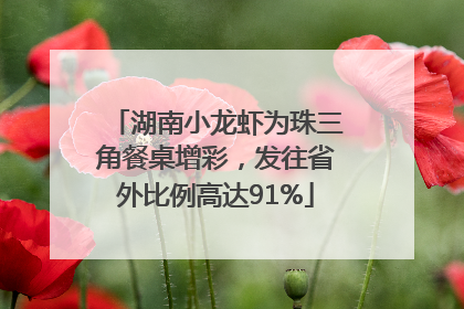 湖南小龙虾为珠三角餐桌增彩，发往省外比例高达91%